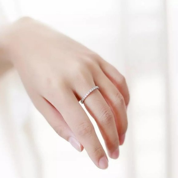 COPY - *18K White Gold Diamond Eternity Stackable Ring - Picture 9 of 9